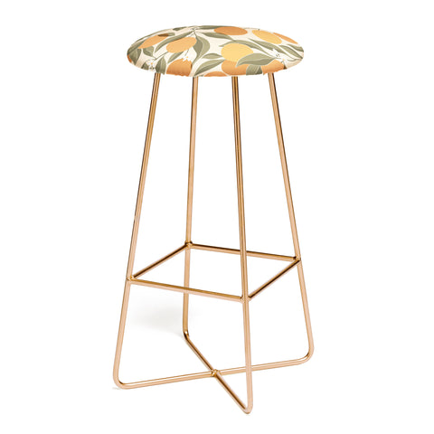 Cuss Yeah Designs Abstract Oranges Bar Stool