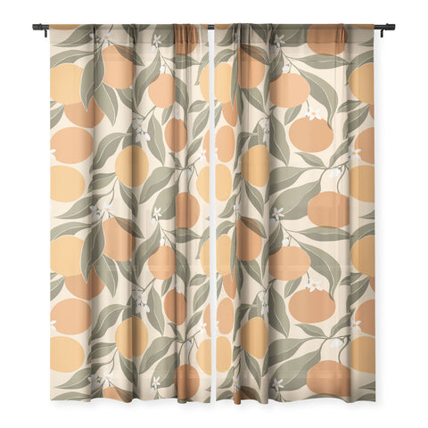 Cuss Yeah Designs Abstract Oranges Sheer Non Repeat