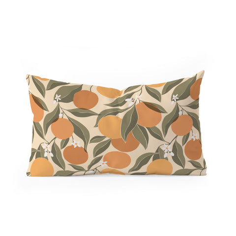 Cuss Yeah Designs Abstract Oranges Oblong Throw Pillow