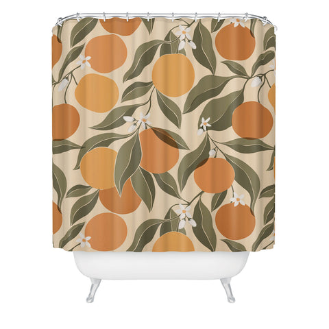 Cuss Yeah Designs Abstract Oranges Shower Curtain