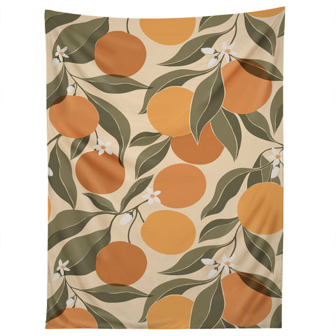 Cuss Yeah Designs Abstract Oranges Tapestry