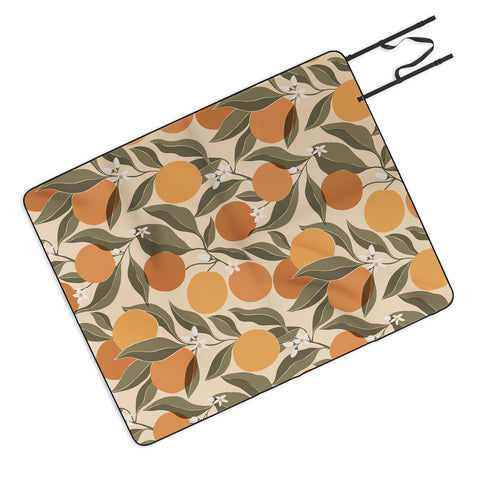 Cuss Yeah Designs Abstract Oranges Picnic Blanket