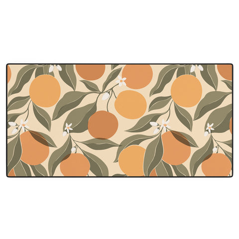 Cuss Yeah Designs Abstract Oranges Desk Mat