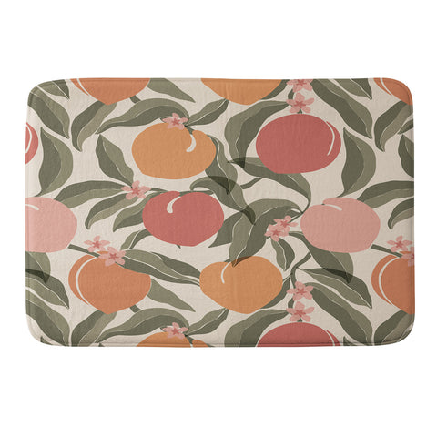 Cuss Yeah Designs Abstract Peaches Memory Foam Bath Mat