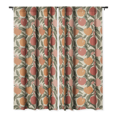 Cuss Yeah Designs Abstract Peaches Blackout Window Curtain