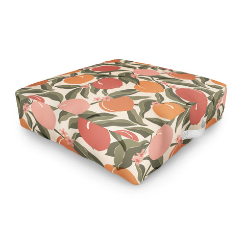 Cuss Yeah Designs Abstract Peaches Outdoor Floor Cushion