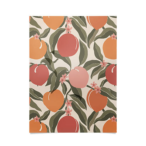 Cuss Yeah Designs Abstract Peaches Poster