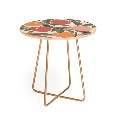 Cuss Yeah Designs Abstract Peaches Round Side Table
