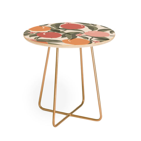 Cuss Yeah Designs Abstract Peaches Round Side Table