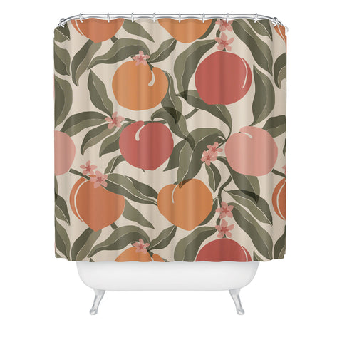 Cuss Yeah Designs Abstract Peaches Shower Curtain