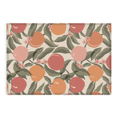 Cuss Yeah Designs Abstract Peaches Outdoor Rug