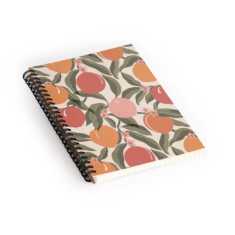 Cuss Yeah Designs Abstract Peaches Spiral Notebook