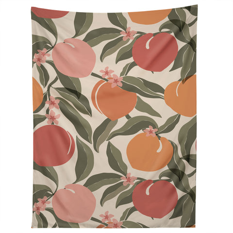 Cuss Yeah Designs Abstract Peaches Tapestry