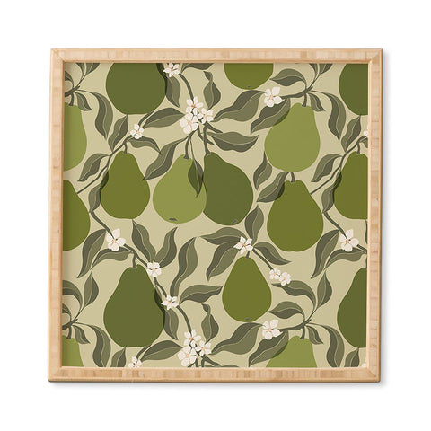 Cuss Yeah Designs Abstract Pears Framed Wall Art