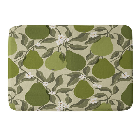 Cuss Yeah Designs Abstract Pears Memory Foam Bath Mat
