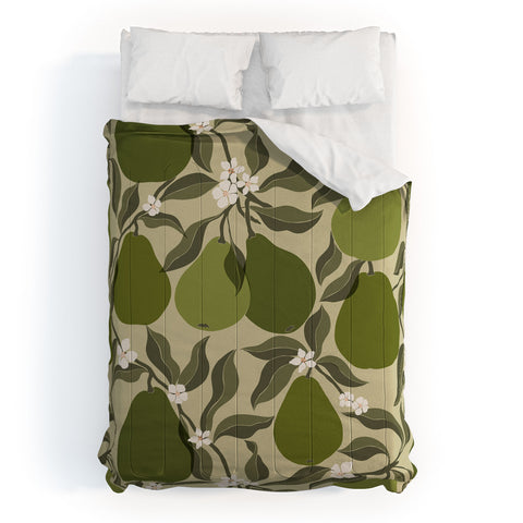 Cuss Yeah Designs Abstract Pears Comforter