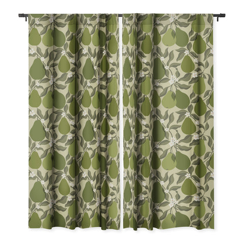 Cuss Yeah Designs Abstract Pears Blackout Window Curtain