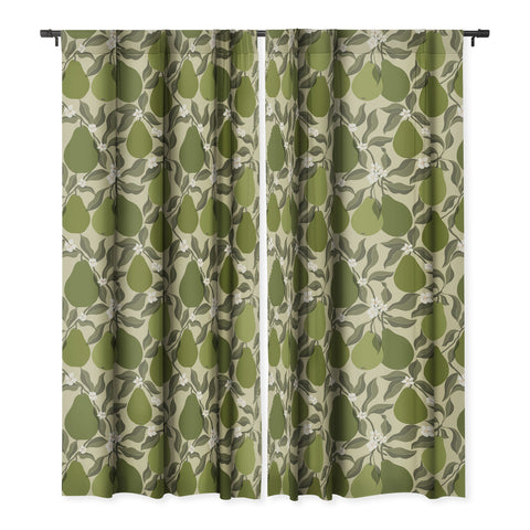 Cuss Yeah Designs Abstract Pears Blackout Window Curtain