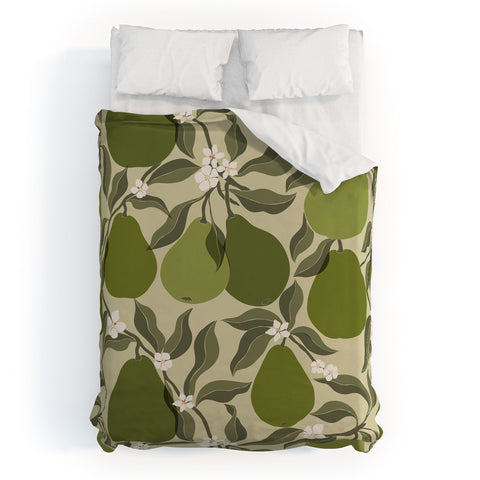 Cuss Yeah Designs Abstract Pears Duvet Cover