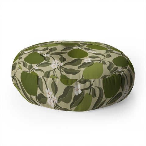 Cuss Yeah Designs Abstract Pears Floor Pillow Round