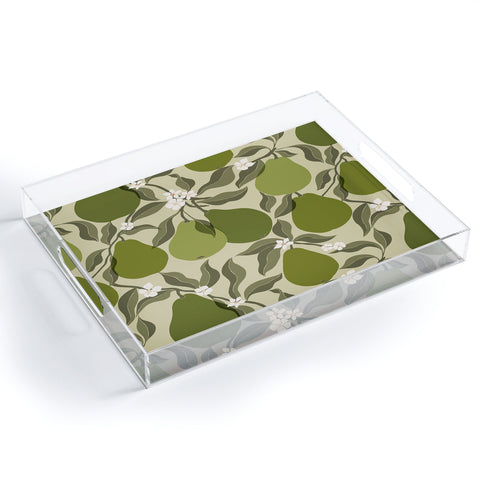 Cuss Yeah Designs Abstract Pears Acrylic Tray