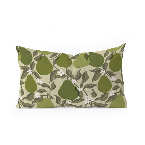 Cuss Yeah Designs Abstract Pears Oblong Throw Pillow