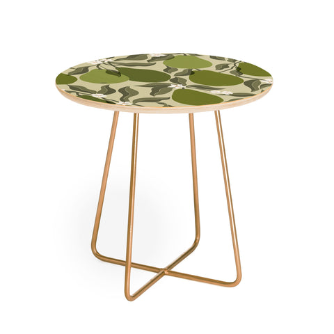 Cuss Yeah Designs Abstract Pears Round Side Table