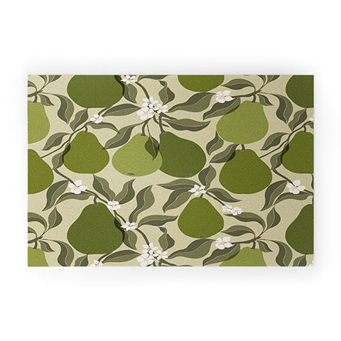 Cuss Yeah Designs Abstract Pears Welcome Mat