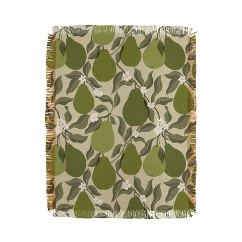 Cuss Yeah Designs Abstract Pears Throw Blanket