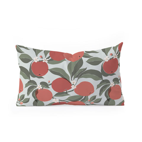 Cuss Yeah Designs Abstract Red Apples Oblong Throw Pillow