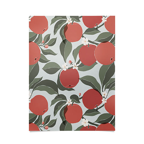 Cuss Yeah Designs Abstract Red Apples Poster