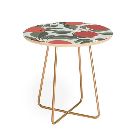 Cuss Yeah Designs Abstract Red Apples Round Side Table