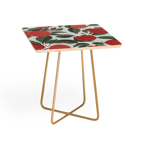 Cuss Yeah Designs Abstract Red Apples Side Table