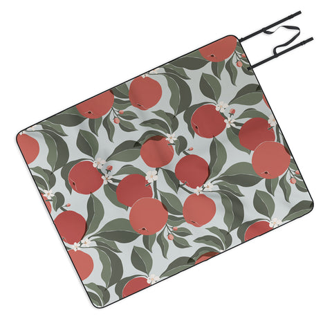 Cuss Yeah Designs Abstract Red Apples Picnic Blanket