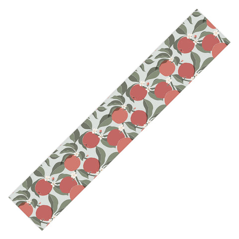 Cuss Yeah Designs Abstract Red Apples Table Runner