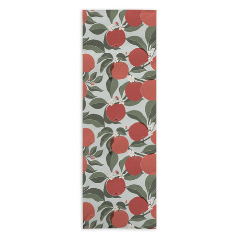 Cuss Yeah Designs Abstract Red Apples Yoga Towel