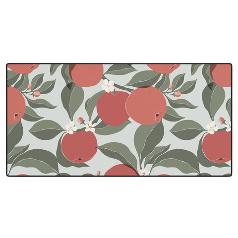 Cuss Yeah Designs Abstract Red Apples Desk Mat