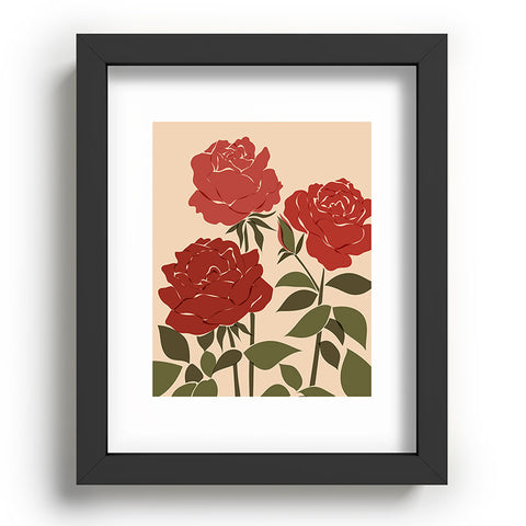 Cuss Yeah Designs Abstract Roses Recessed Framing Rectangle