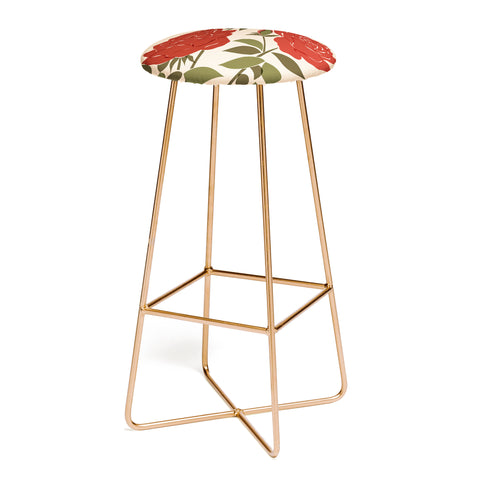 Cuss Yeah Designs Abstract Roses Bar Stool