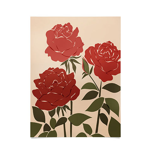 Cuss Yeah Designs Abstract Roses Poster
