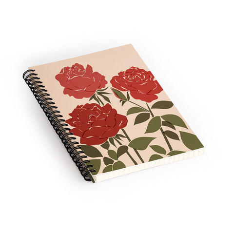 Cuss Yeah Designs Abstract Roses Spiral Notebook
