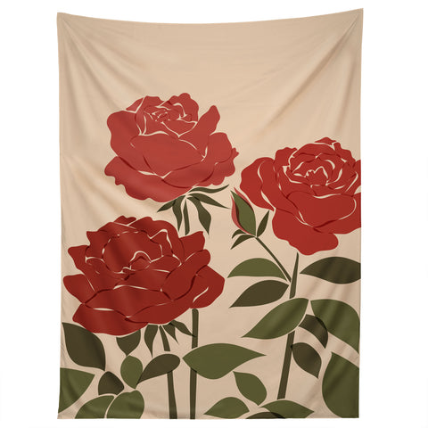 Cuss Yeah Designs Abstract Roses Tapestry