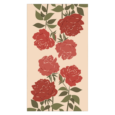 Cuss Yeah Designs Abstract Roses Tablecloth