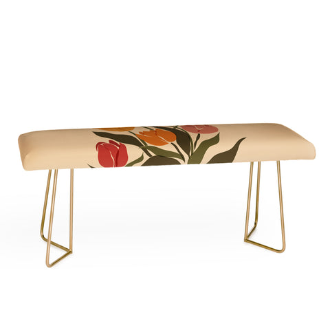Cuss Yeah Designs Abstract Tulips Bench