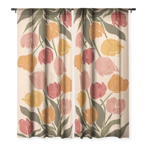 Cuss Yeah Designs Abstract Tulips Sheer Non Repeat