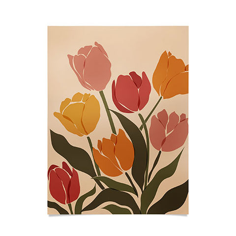 Cuss Yeah Designs Abstract Tulips Poster