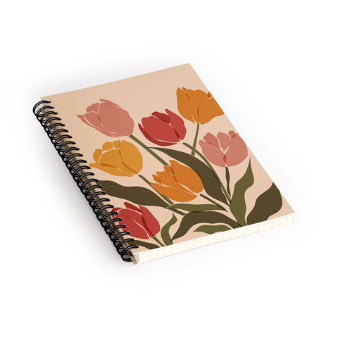 Cuss Yeah Designs Abstract Tulips Spiral Notebook