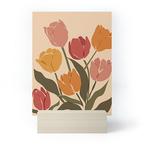 Cuss Yeah Designs Abstract Tulips Mini Art Print