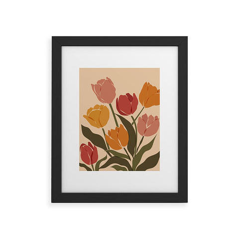 Cuss Yeah Designs Abstract Tulips Framed Art Print