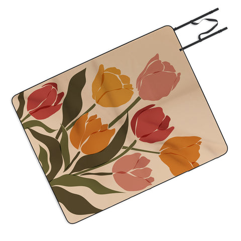 Cuss Yeah Designs Abstract Tulips Picnic Blanket